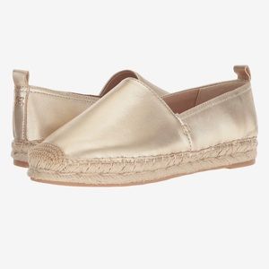 Sam Edelman “Khloe” Gold Espadrille Flat